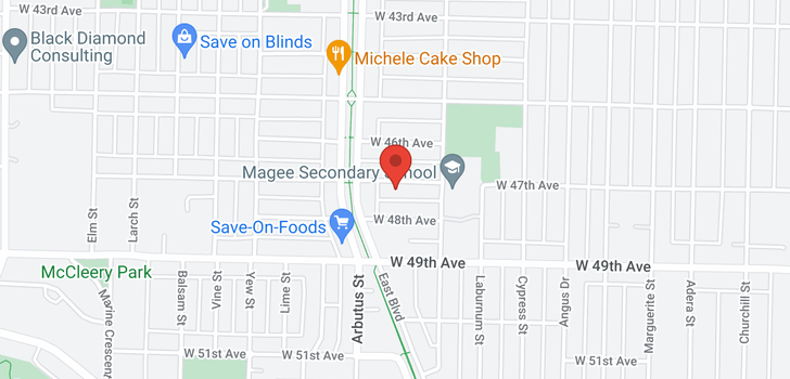 map of 2066 W 47TH AVENUE